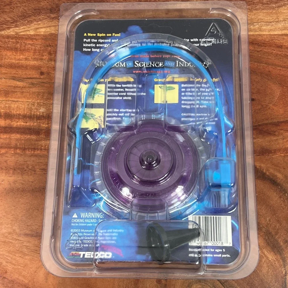Museum of Science and Industry Gravitron Space Gyro Purple Spinning Toy Tedco